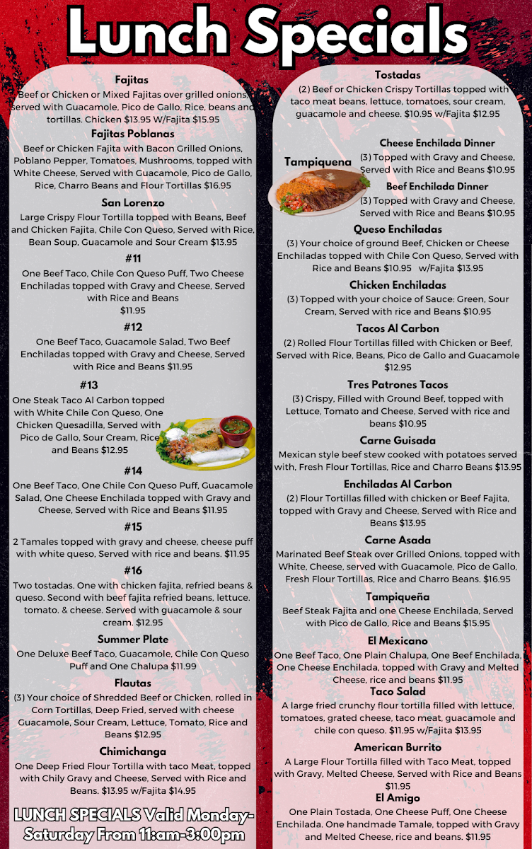 Menu Los 3 Mexicanos Mexican Bar & Grill-6