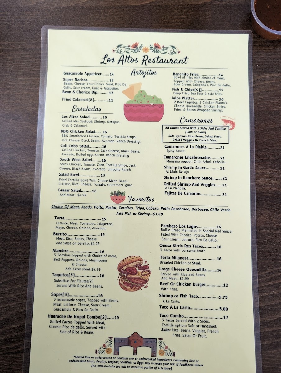 Menu Los Altos Restaurant-3