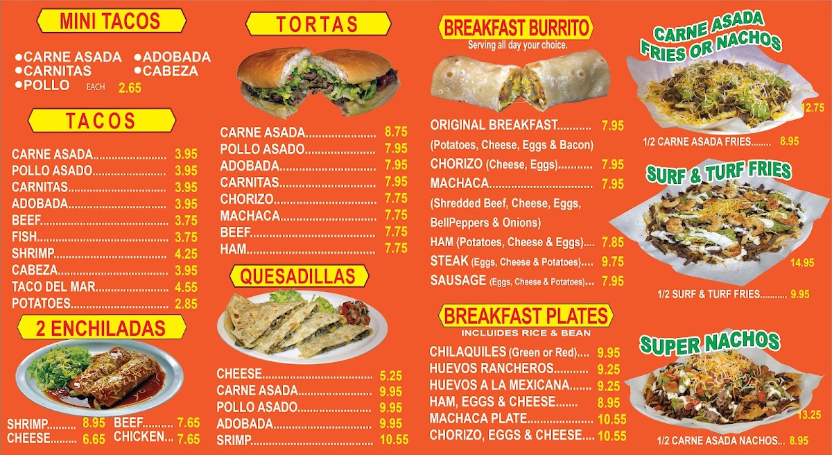 Menu Los Armando's Mexican Food-1