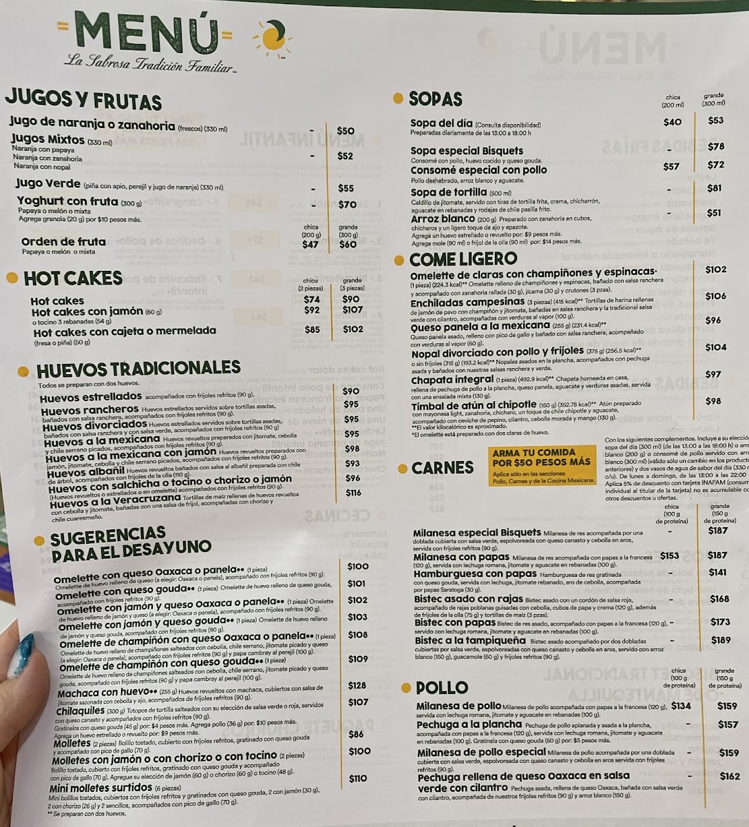 Menu Los Bisquets Obregon-1