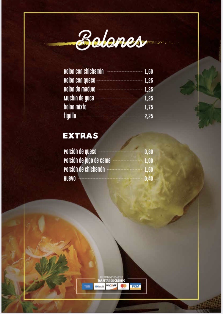 Menu Los Bolones De La Montubia Cafeteria Manabita-2