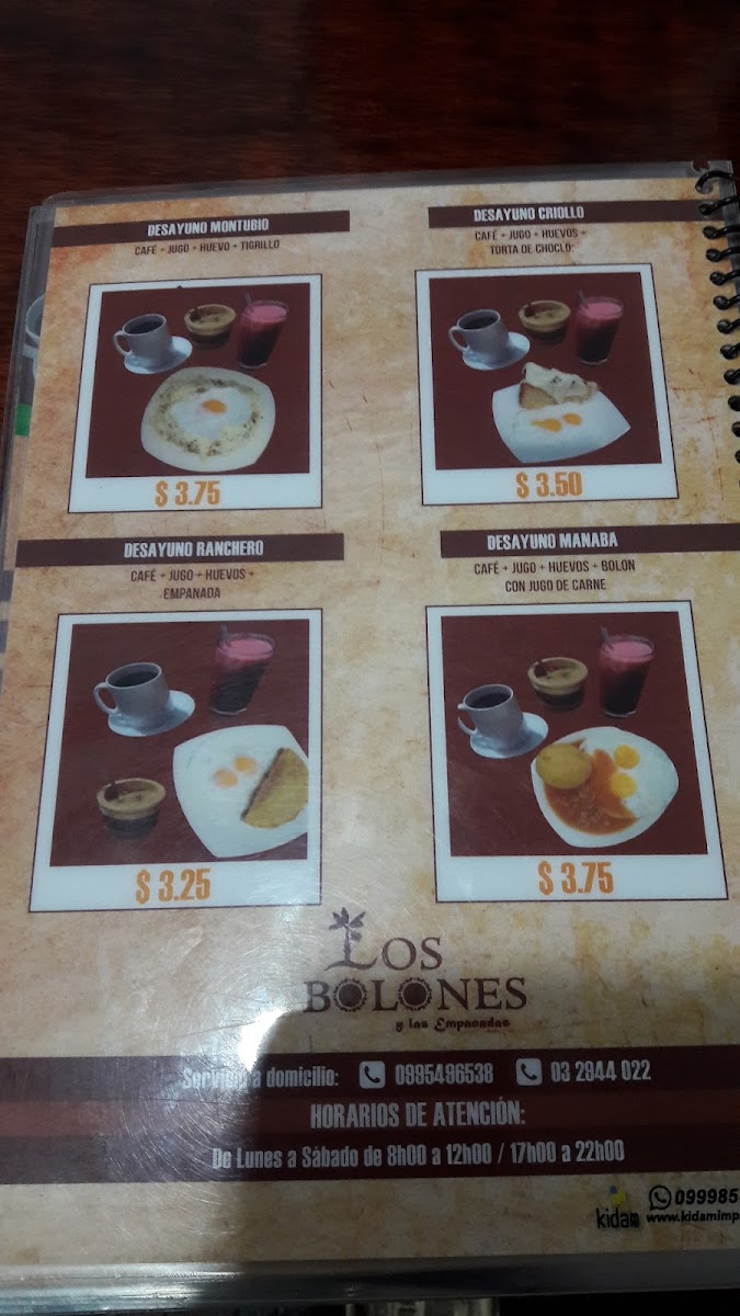 Menu Los Bolones De La Montubia Cafeteria Manabita-7