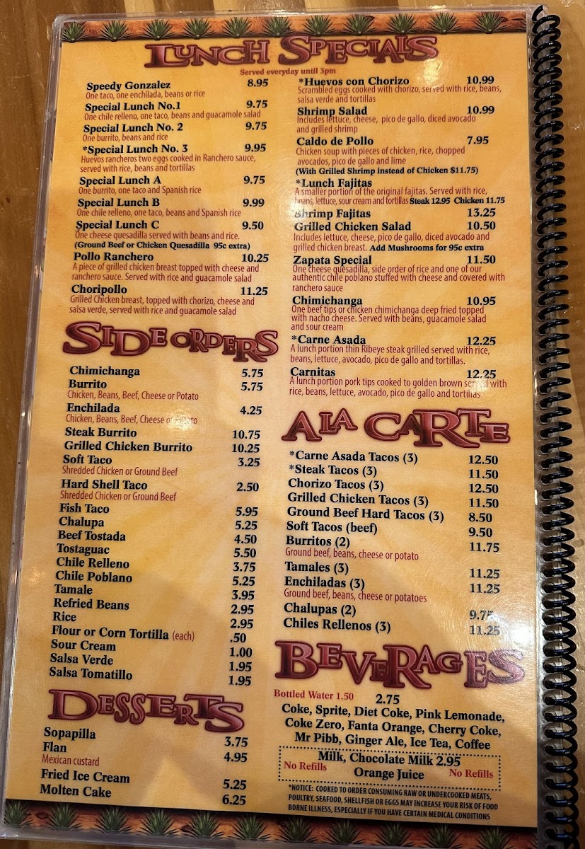 Menu Los Bravos Johnson Mexican Restaurant-3