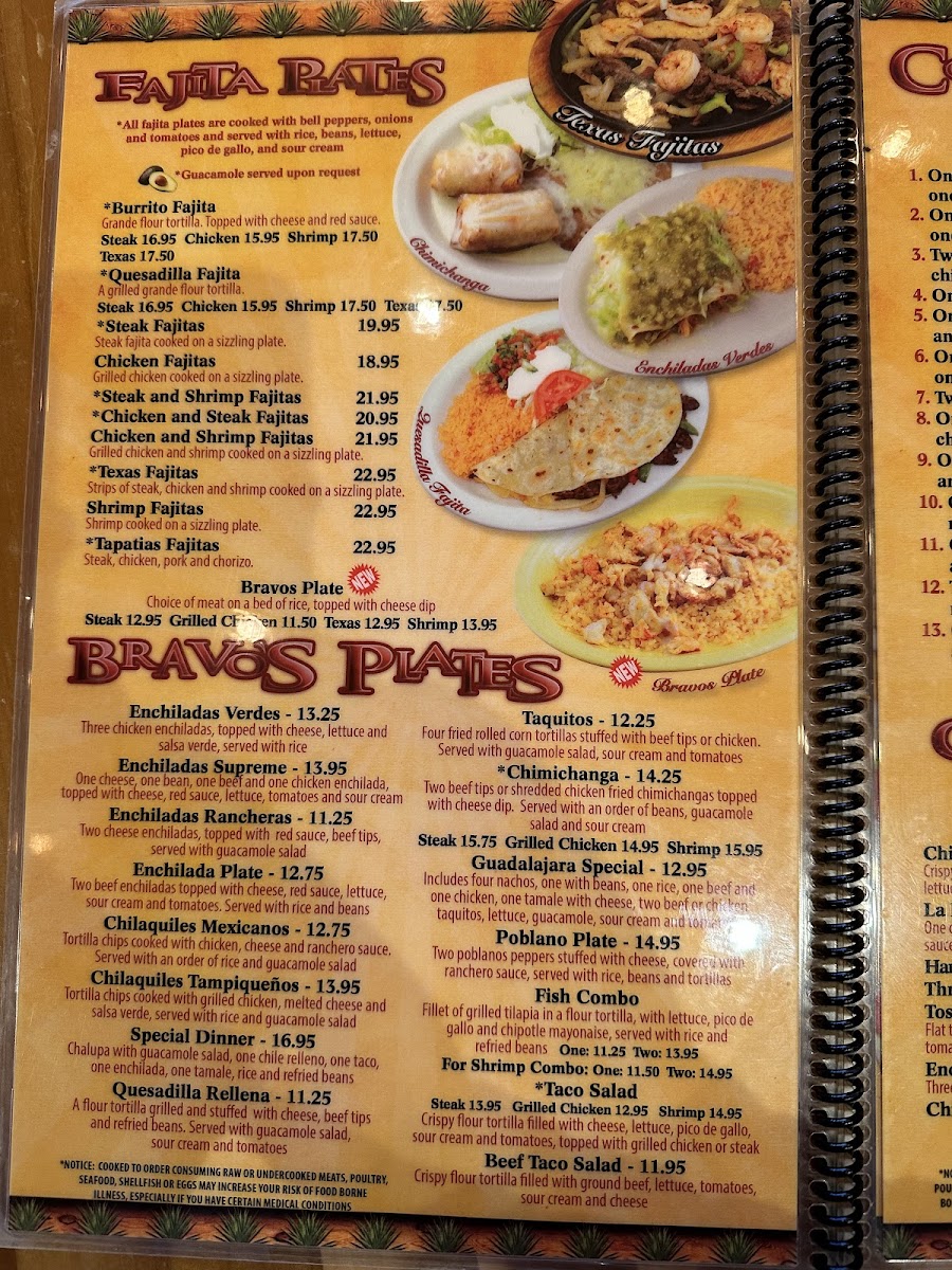 Menu Los Bravos Johnson Mexican Restaurant-7