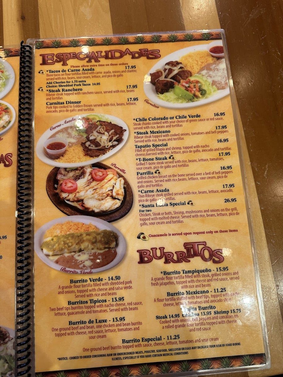 Menu Los Bravos Johnson Mexican Restaurant-8
