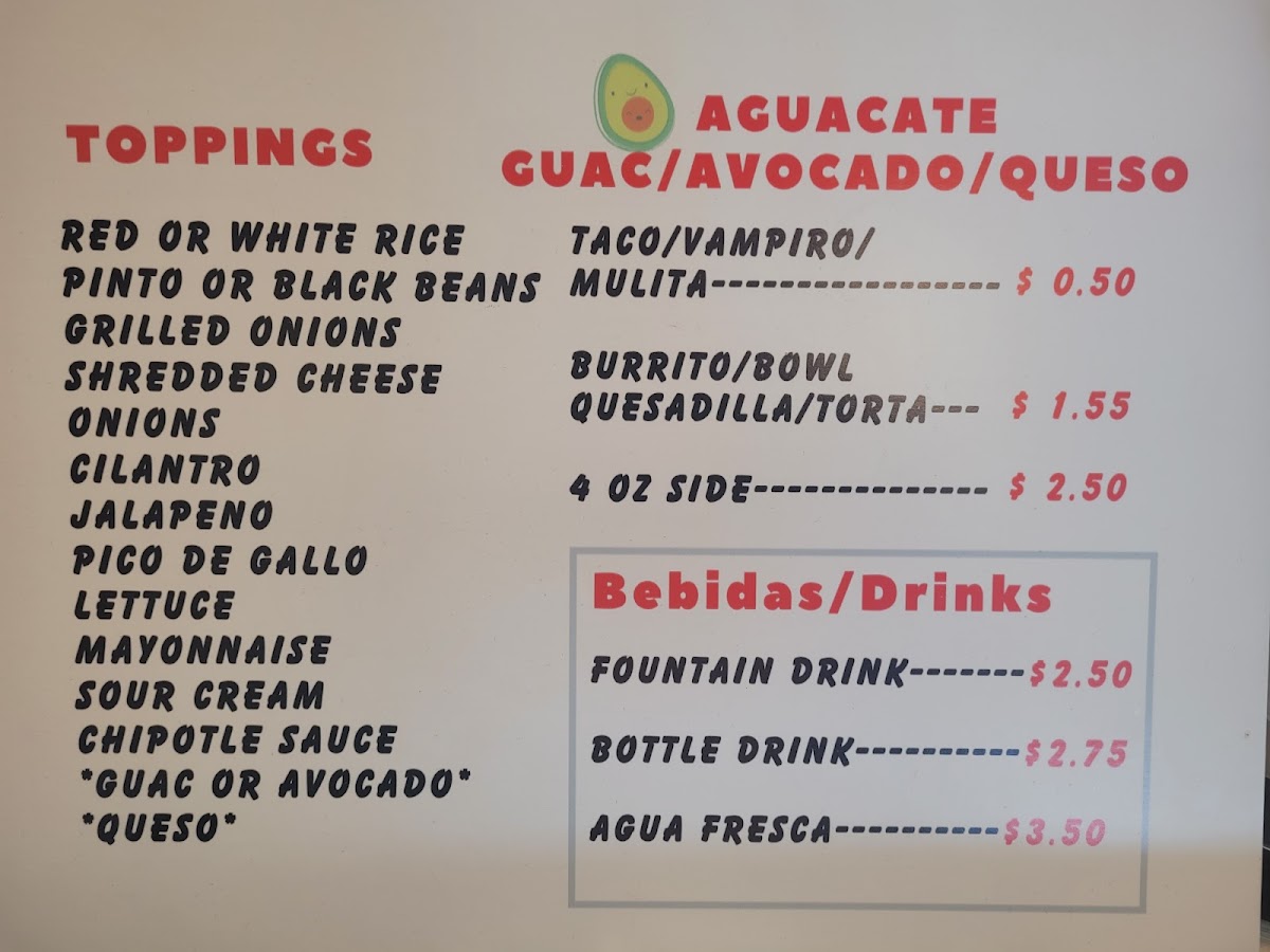 Menu Los Bros Tacos-1