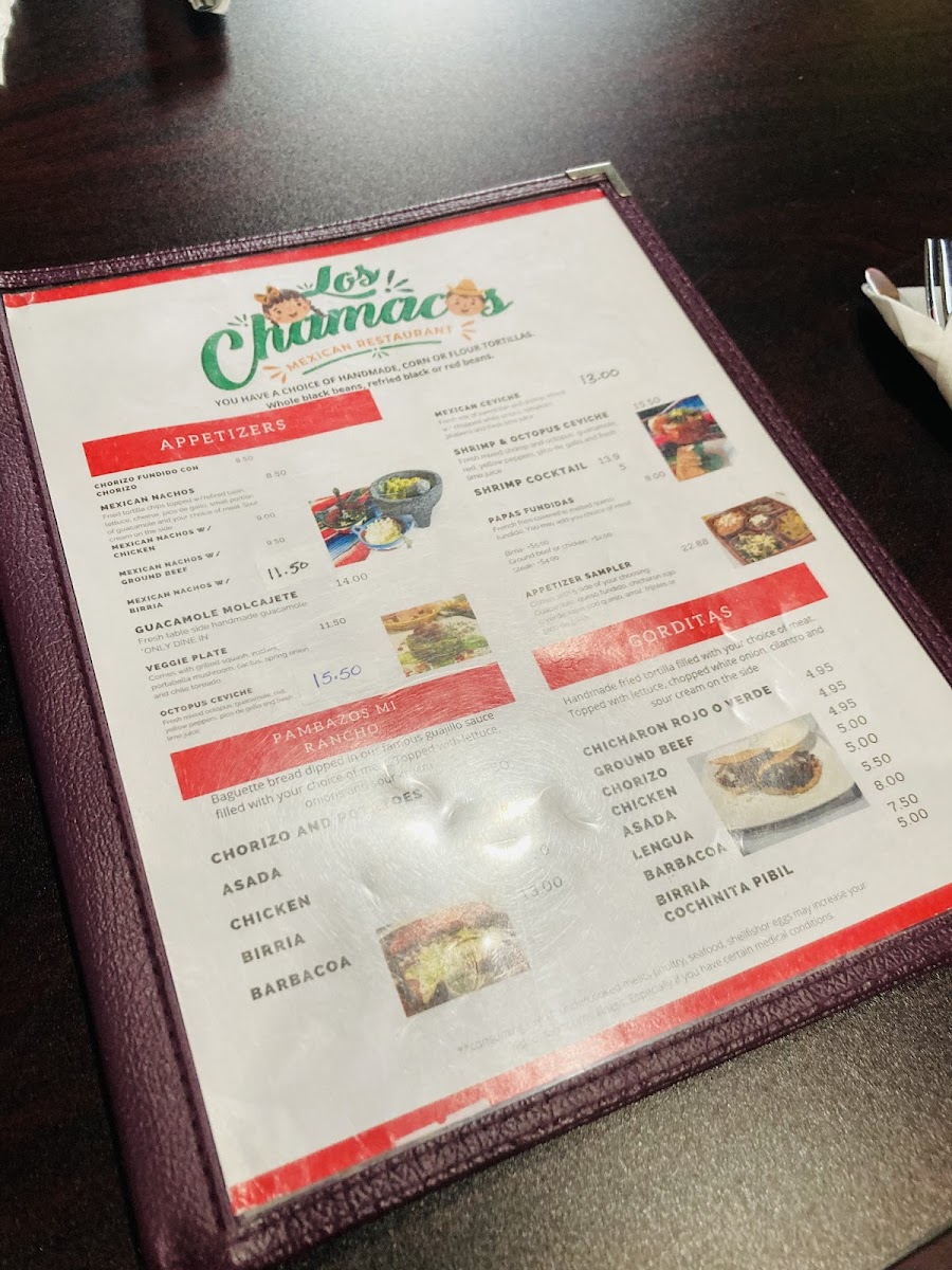 Menu Los Chamacos Mexican Restaurant-10
