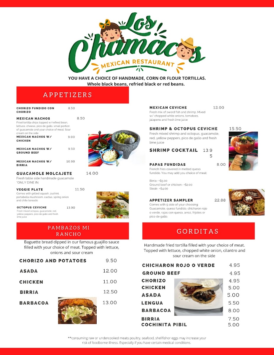 Menu Los Chamacos Mexican Restaurant-3