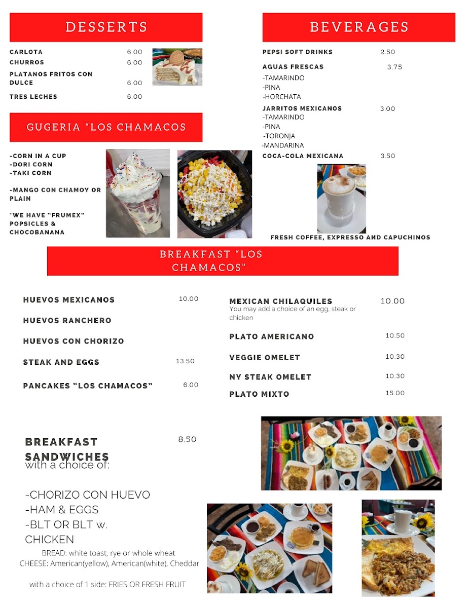 Menu Los Chamacos Mexican Restaurant-4