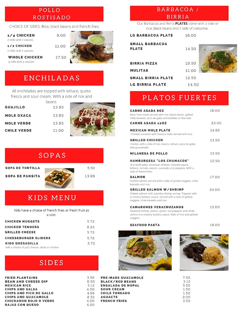 Menu Los Chamacos Mexican Restaurant-5
