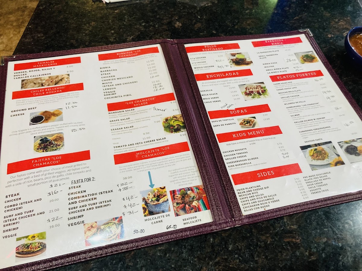 Menu Los Chamacos Mexican Restaurant-6