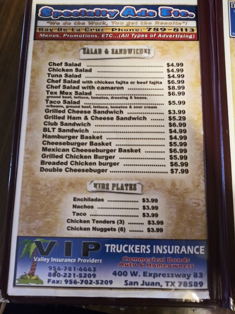 Menu Los Compadres Mexican Restaurant-2