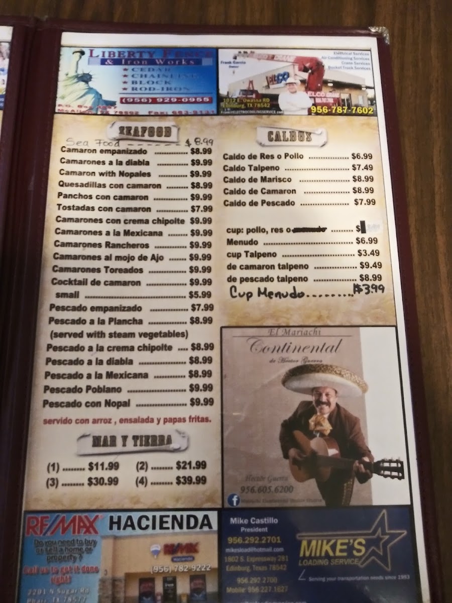 Menu Los Compadres Mexican Restaurant-4