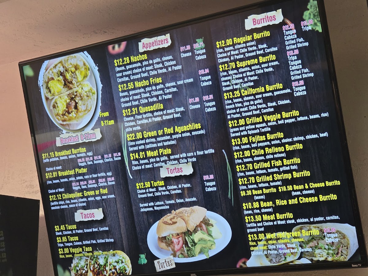 Menu Los Dos Carnales Restaurant-1