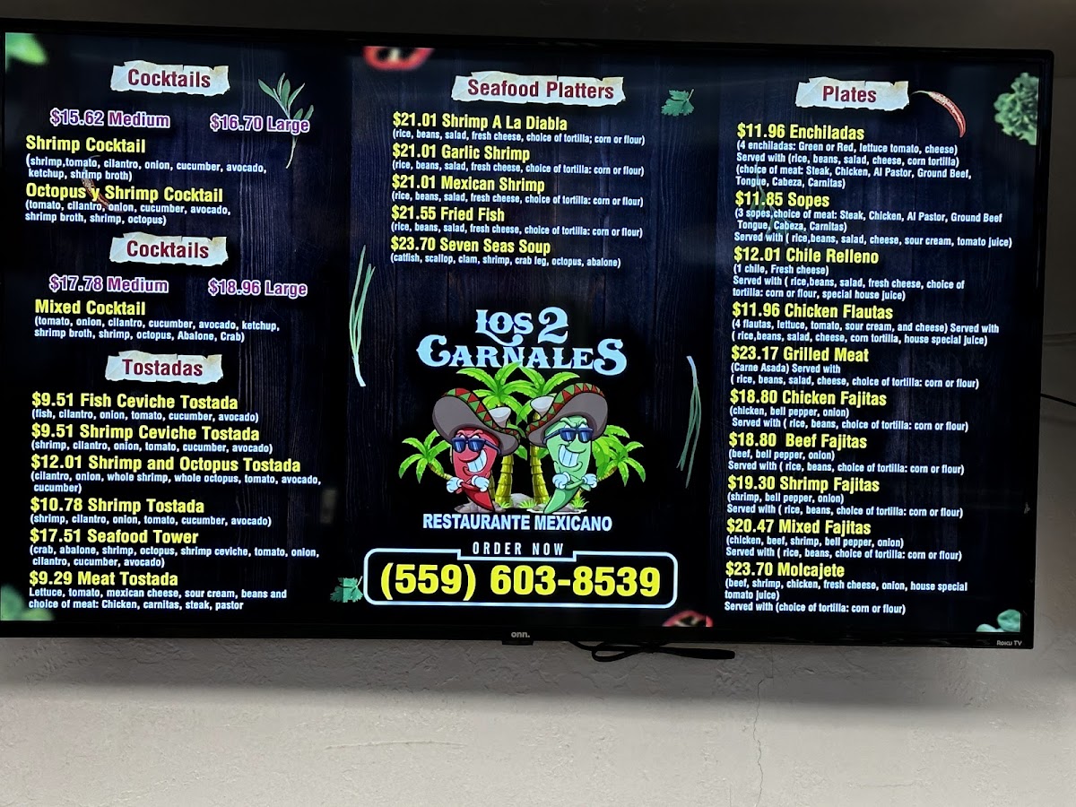 Menu Los Dos Carnales Restaurant-4