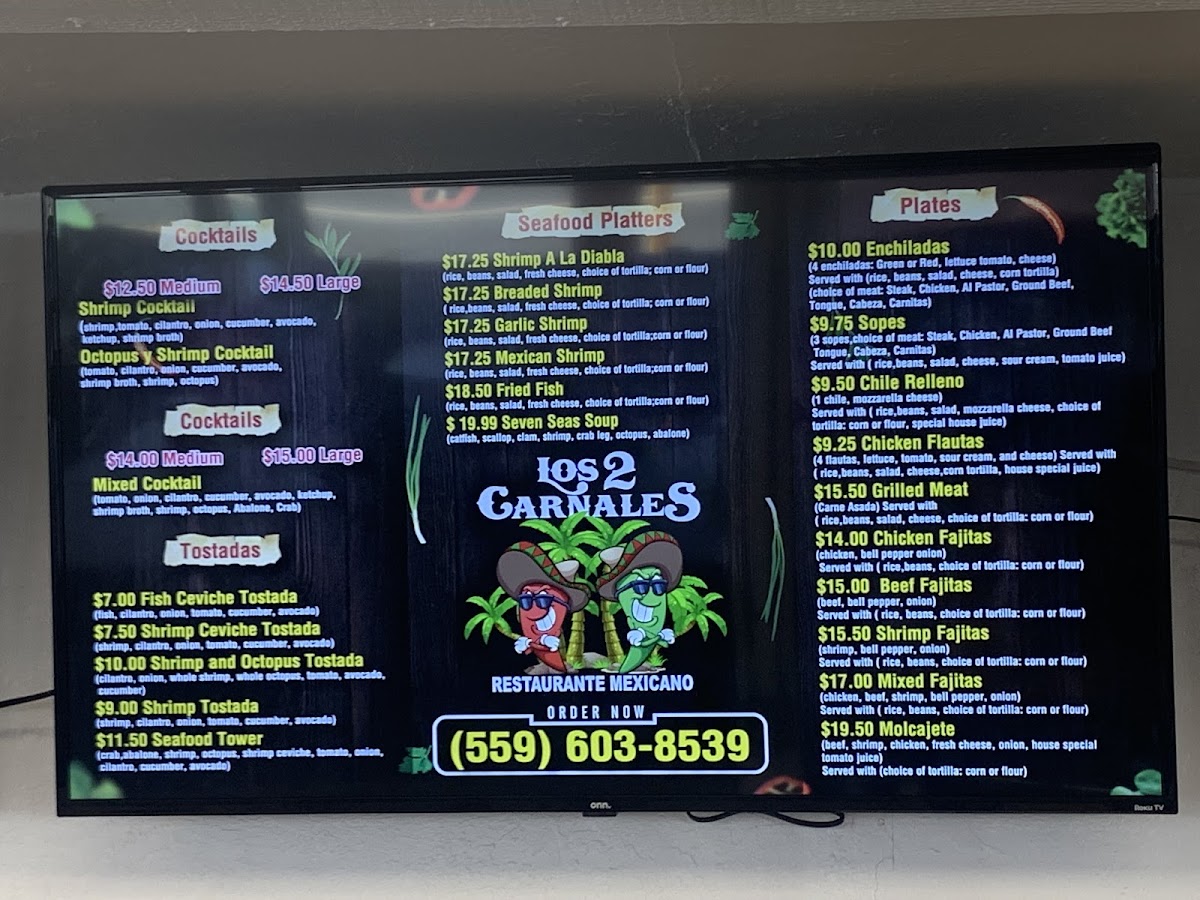 Menu Los Dos Carnales Restaurant-9