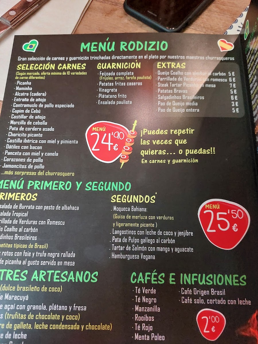 Menu Los Espetinhos Chueca-1