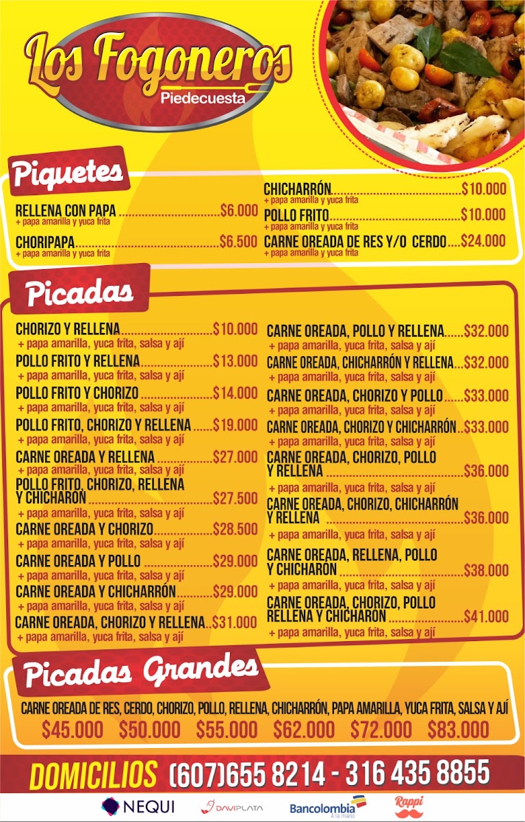 Menu Los Fogoneros Piedecuesta-1
