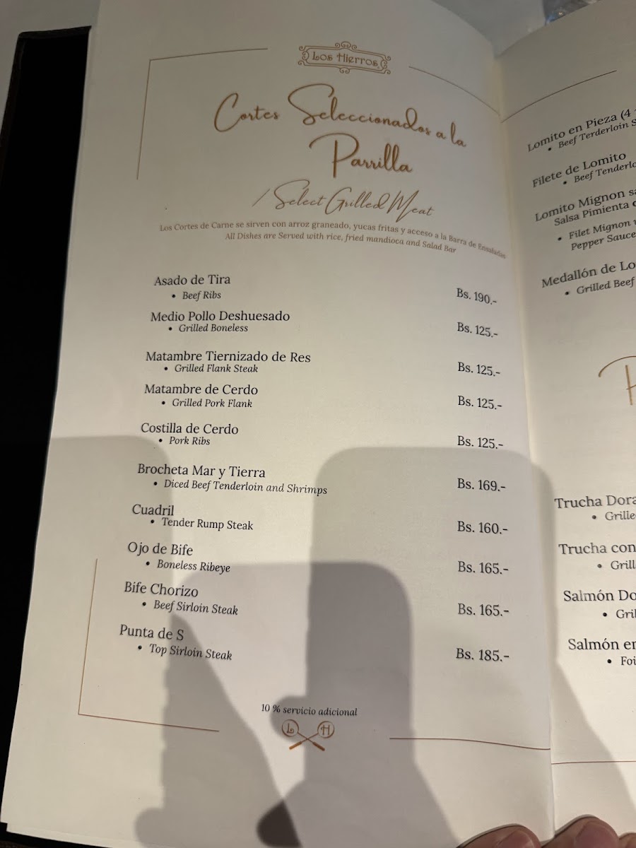 Menu Los Hierros Steakhouse & Bar-7