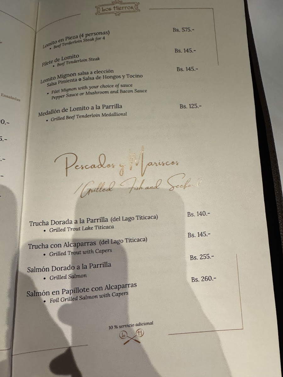 Menu Los Hierros Steakhouse & Bar-8