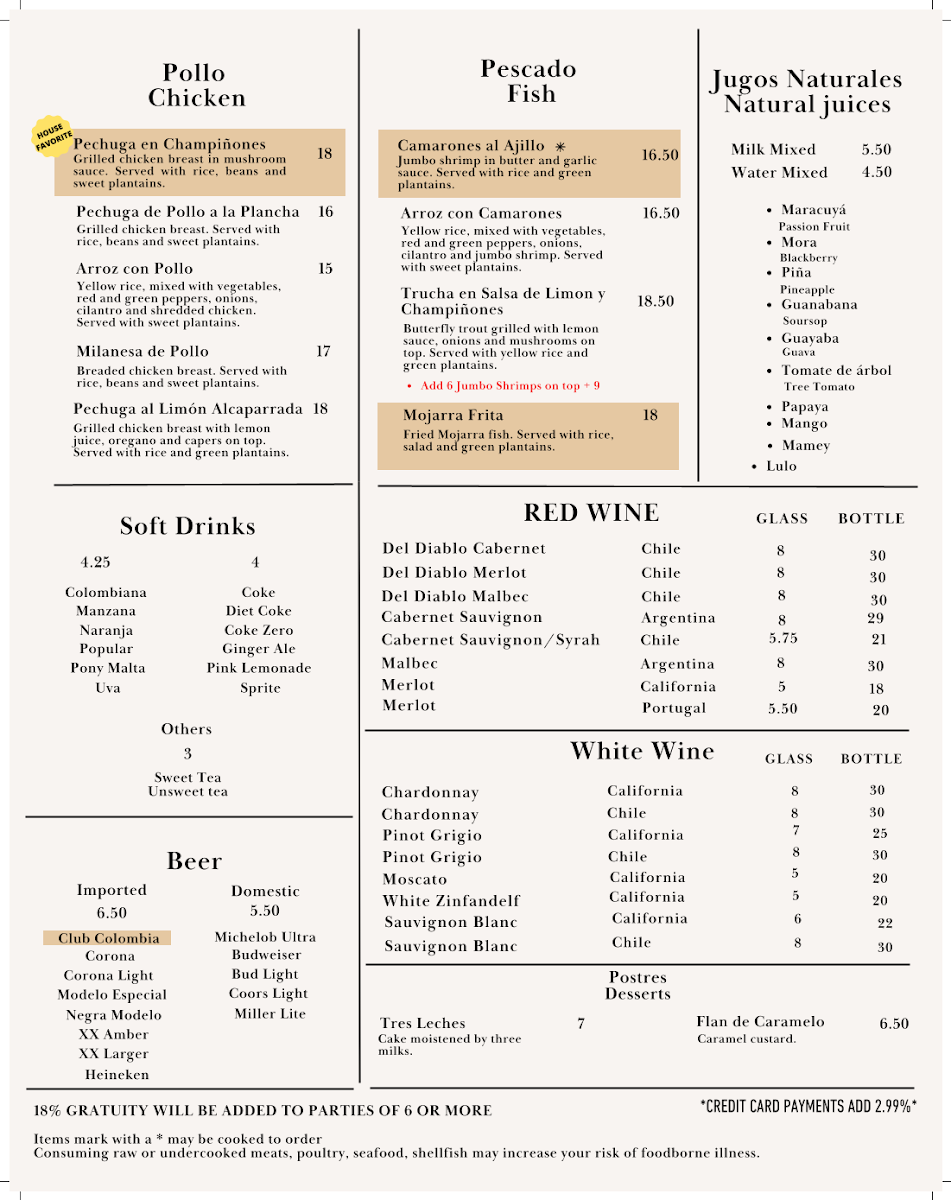Menu Los Paisas Restaurant-2
