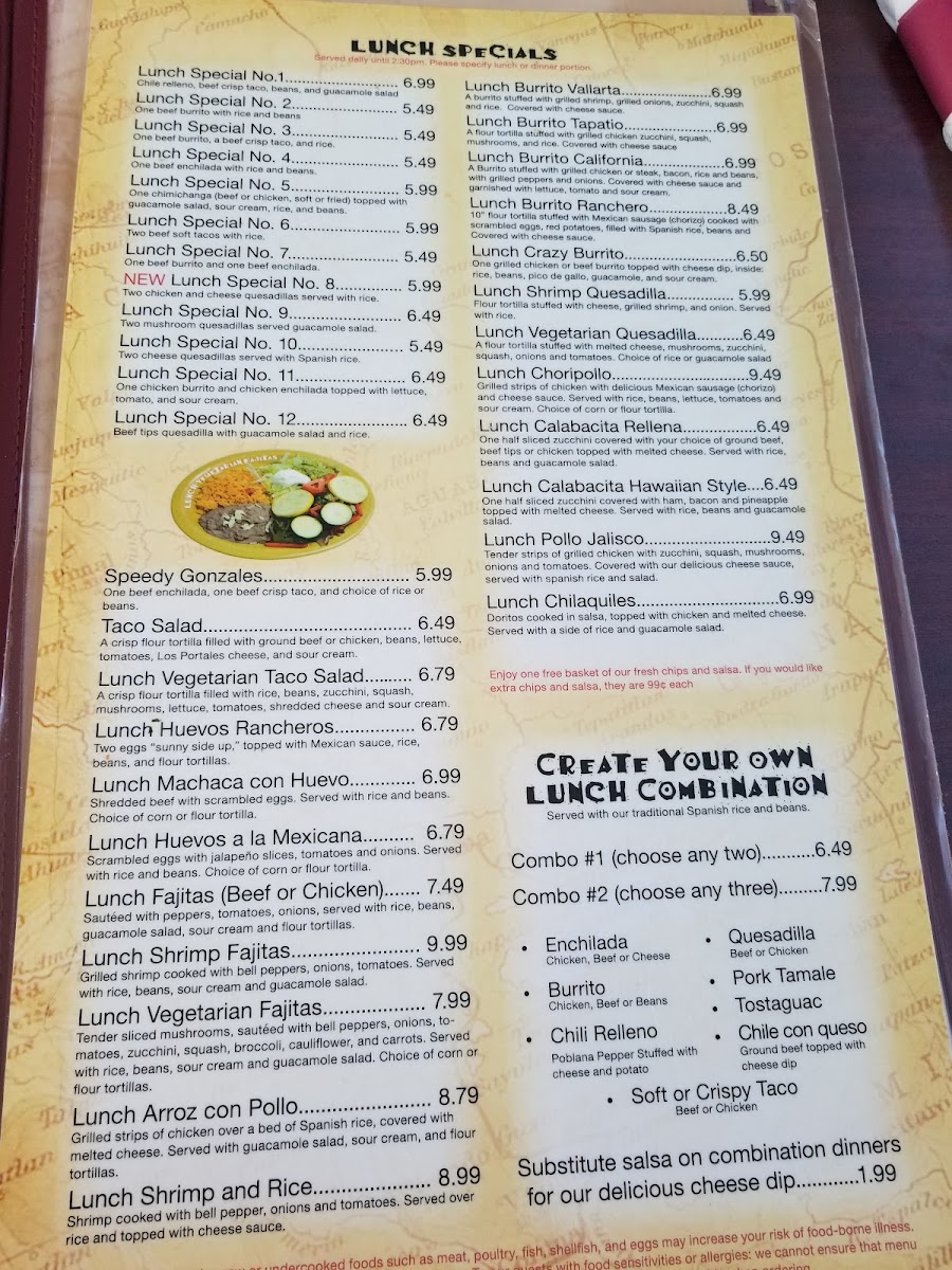 Menu Los Portales Mexican Restaurant-10