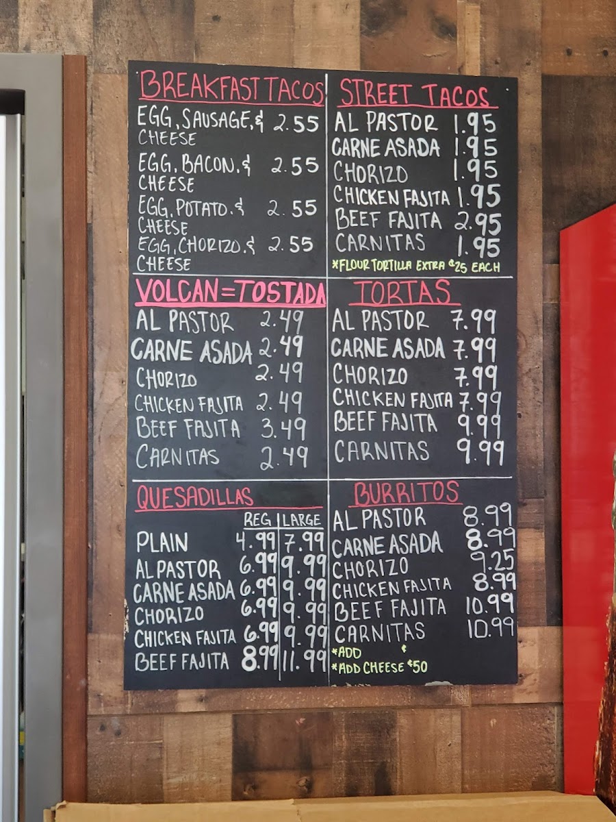 Menu Los Tacos Al Pastor-1