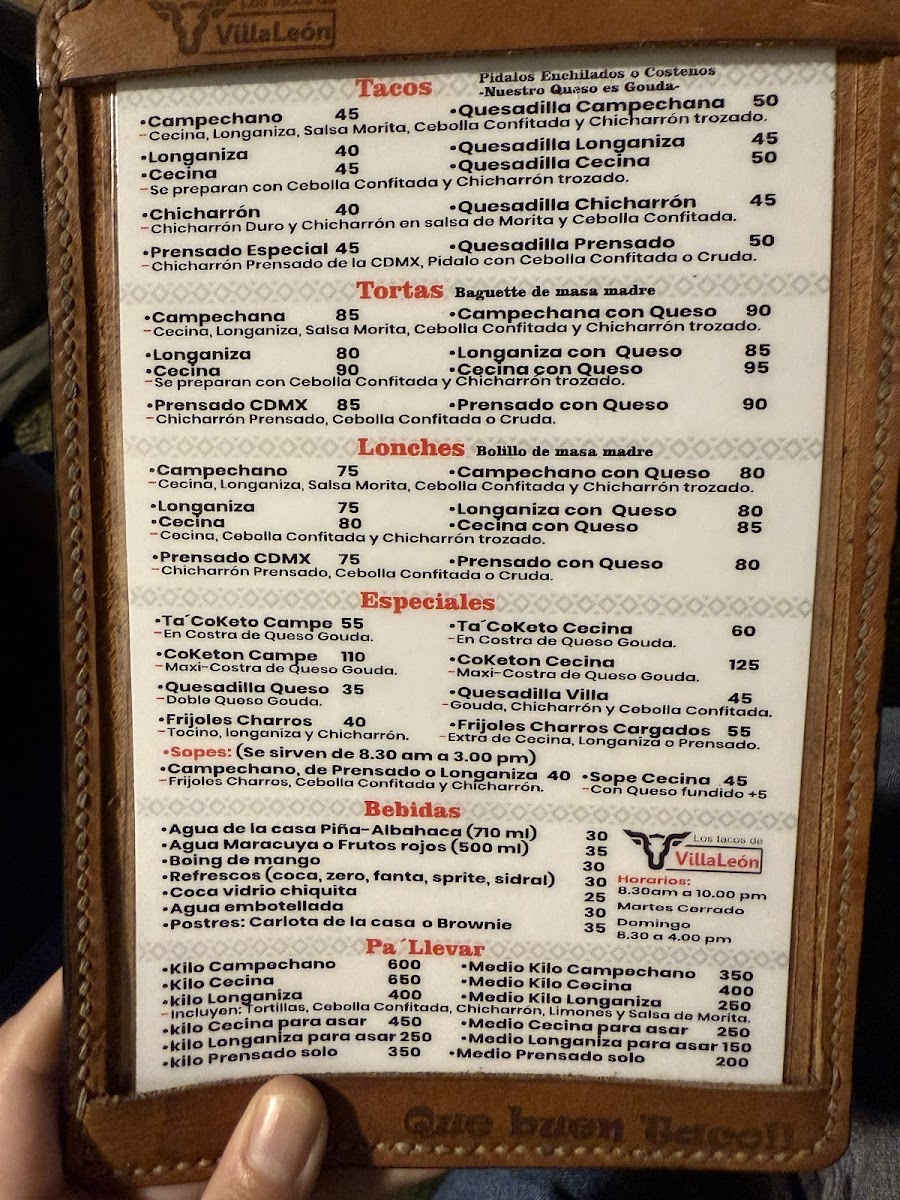 Menu Los Tacos De Villaleón-2