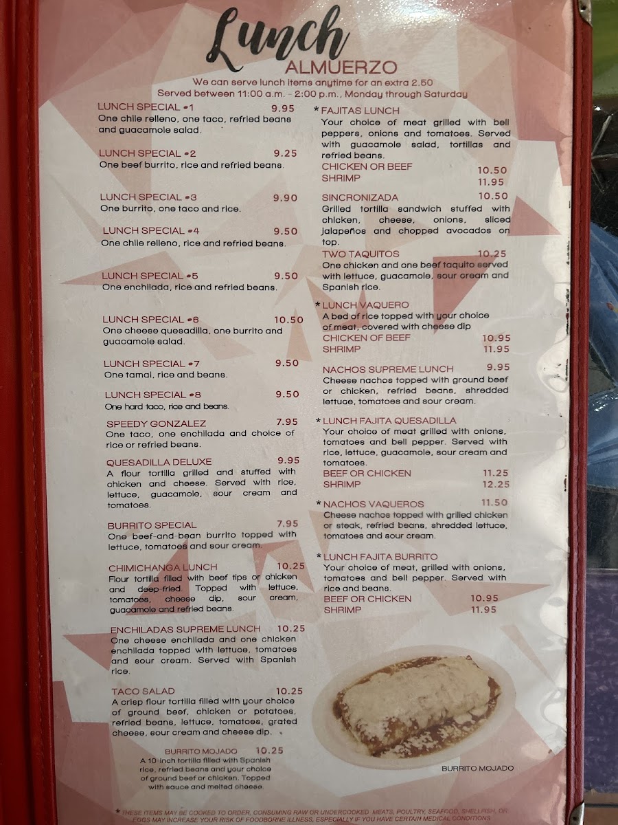 Menu Los Tres Vaqueros-1