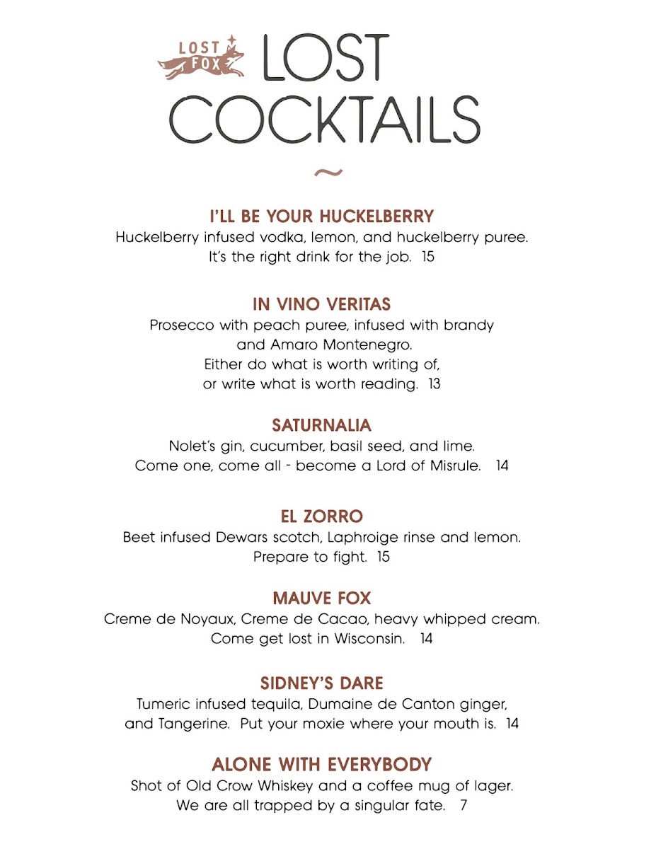 Menu Lost Fox-6