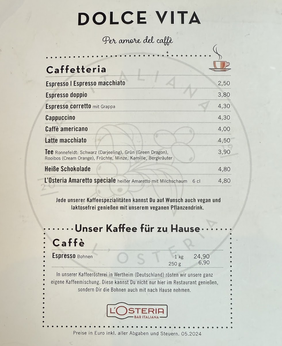 Menu L'osteria Wien Bräunerstraße-2