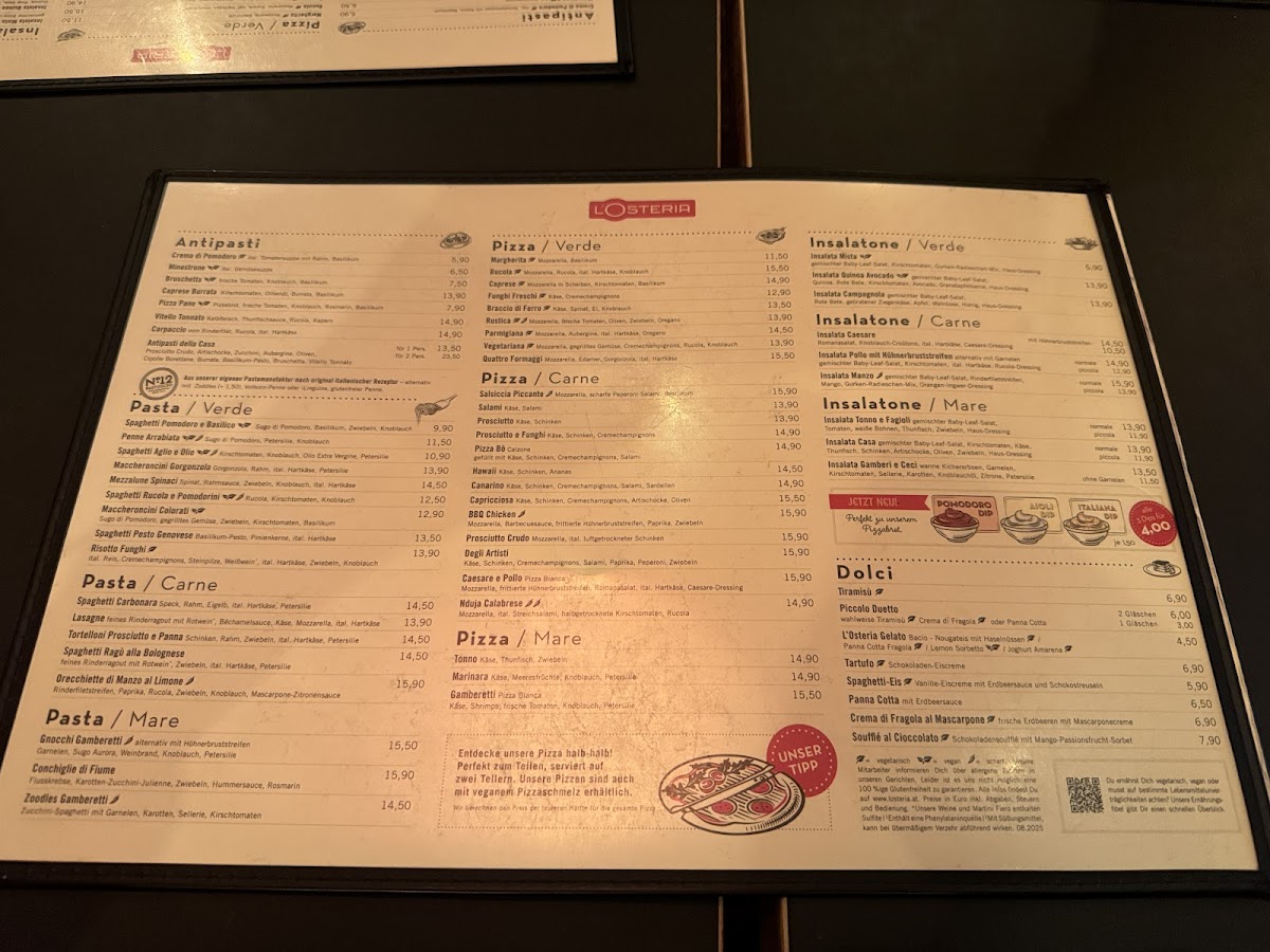 Menu L'osteria Wien Bräunerstraße-4