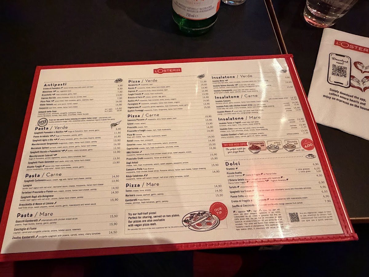 Menu L'osteria Wien Bräunerstraße-6