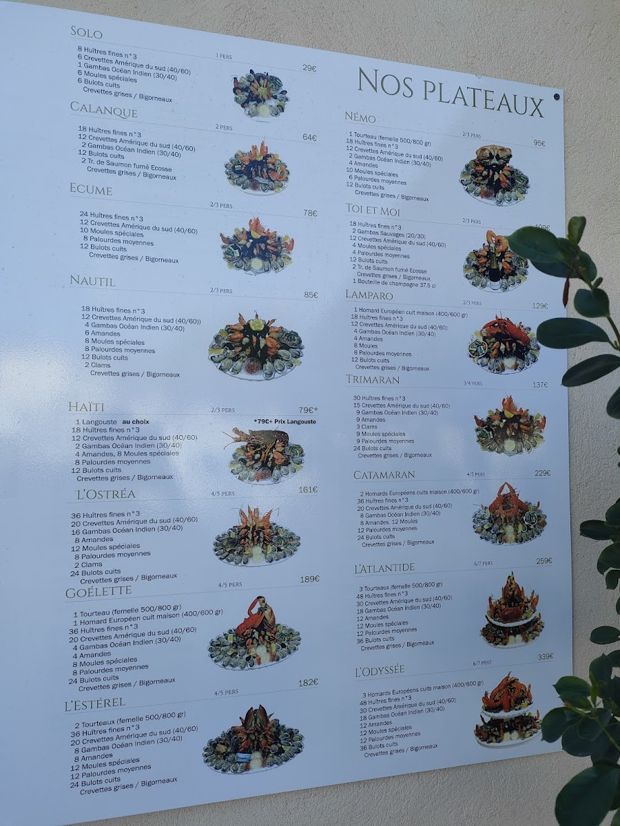 Menu L'ostrea La Criée-1