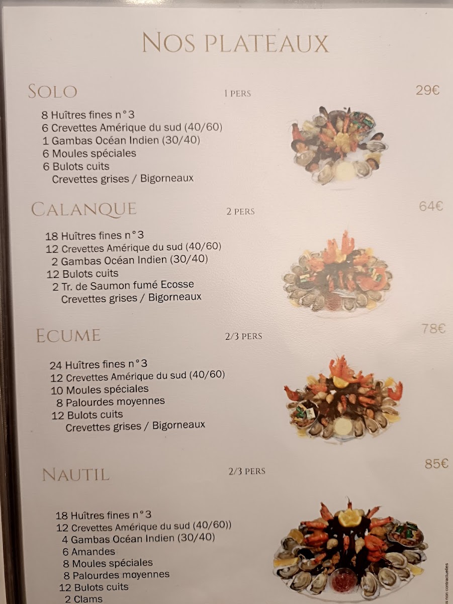 Menu L'ostrea La Criée-5
