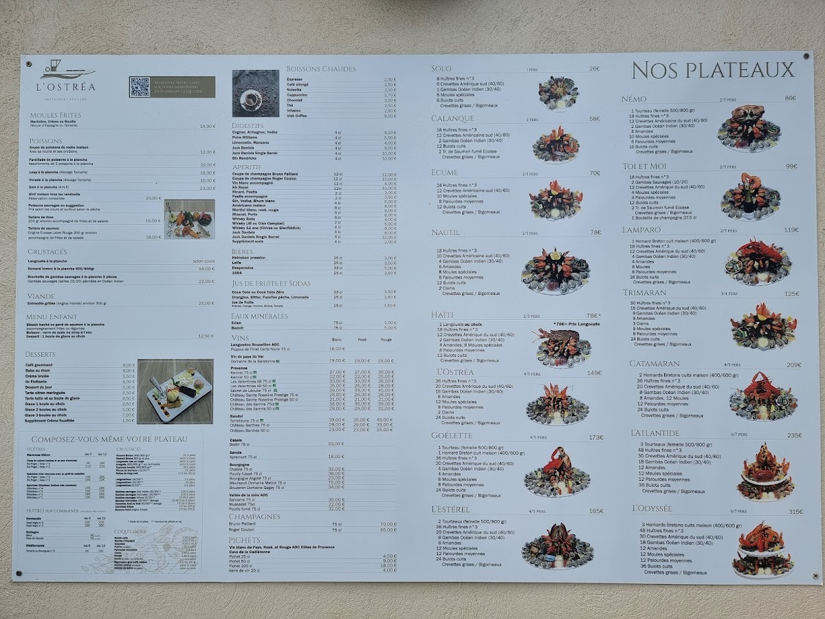 Menu L'ostrea La Criée-7