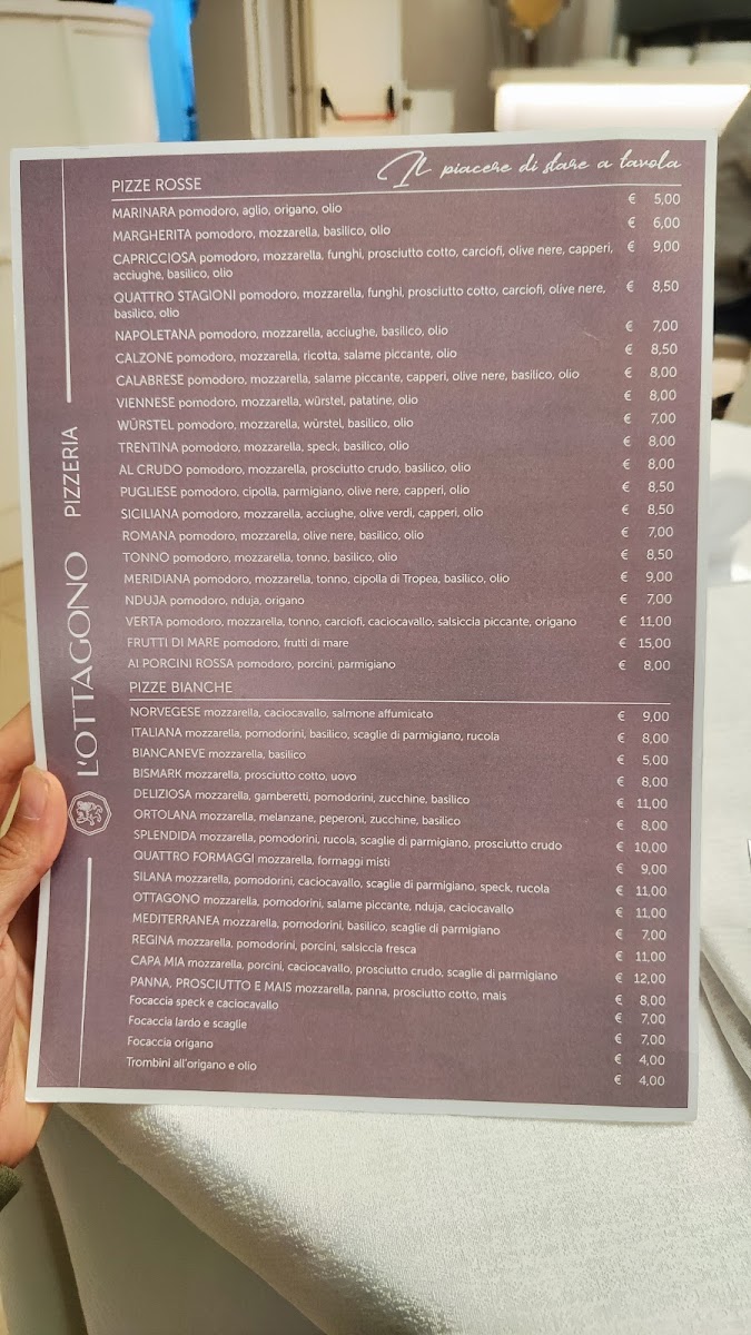Menu L'ottagono Ricevimenti - Ristorante Pizzeria F.lli Verta-4