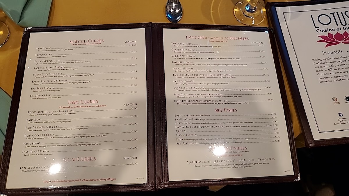 Menu Lotus Cuisine Of India-4