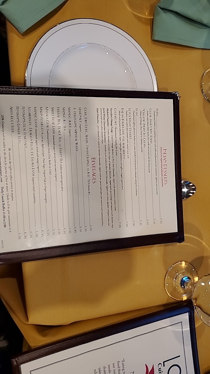 Menu Lotus Cuisine Of India-9