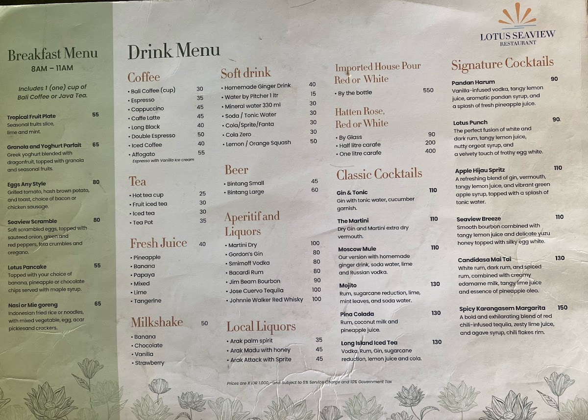 Menu Lotus Seaview Restaurant-2