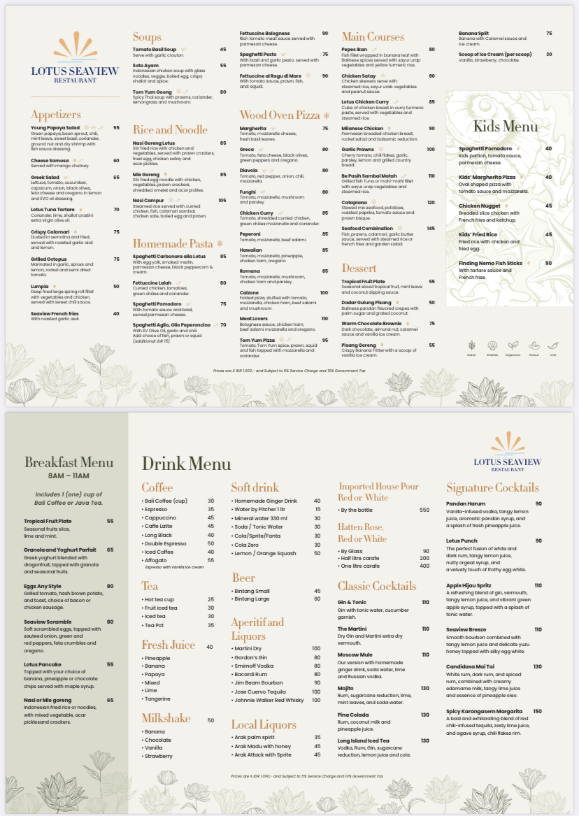 Menu Lotus Seaview Restaurant-4
