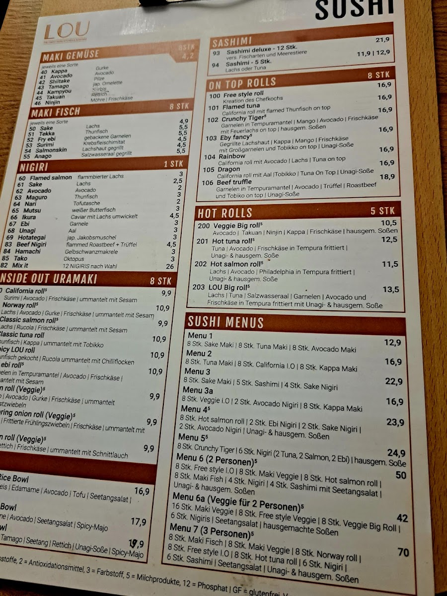 Menu Lou Restaurant - The Finest Asian Kitchen & Sushi Dessau-4