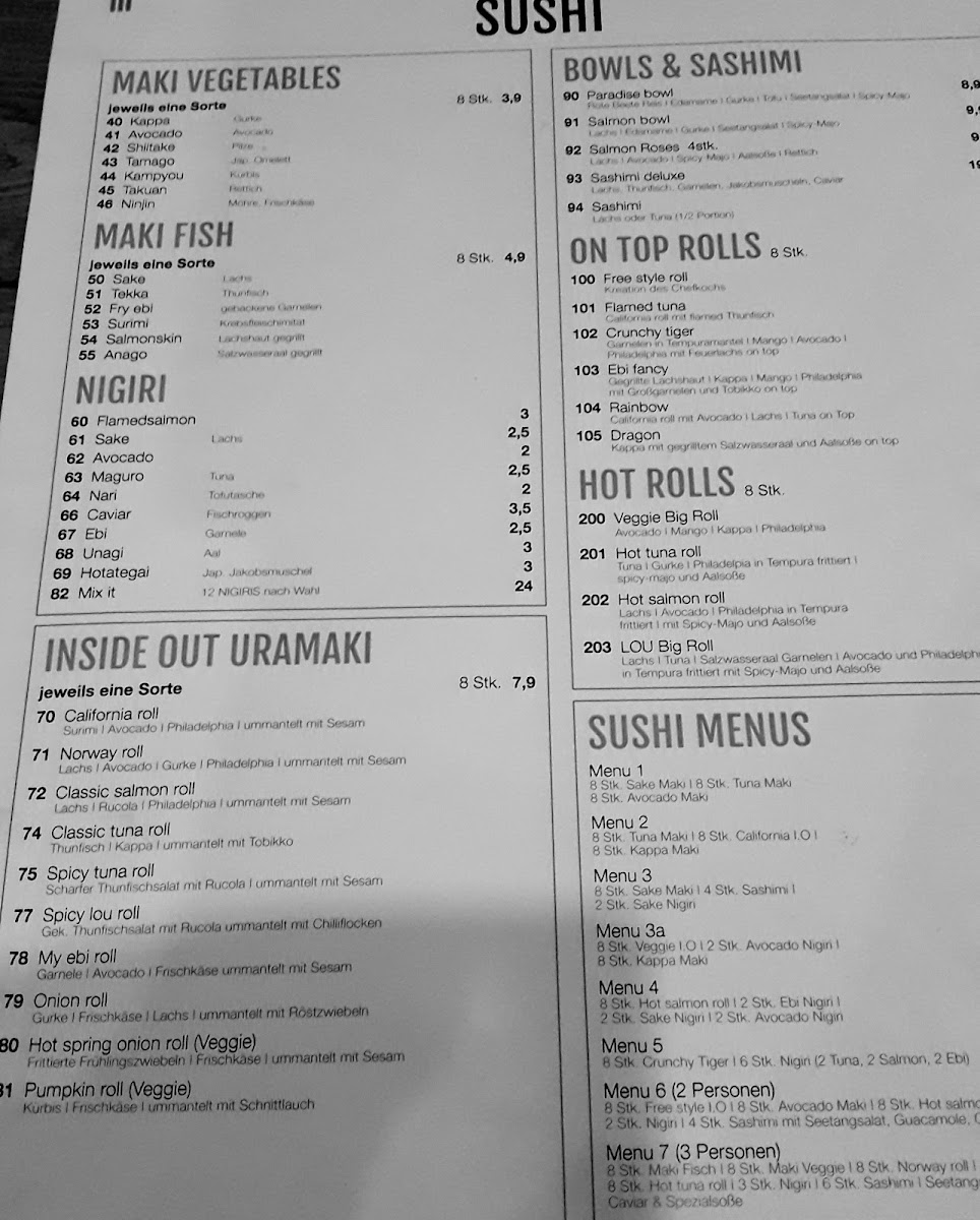 Menu Lou Restaurant - The Finest Asian Kitchen & Sushi Dessau-7