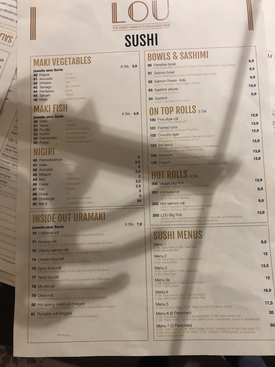 Menu Lou Restaurant - The Finest Asian Kitchen & Sushi Dessau-9