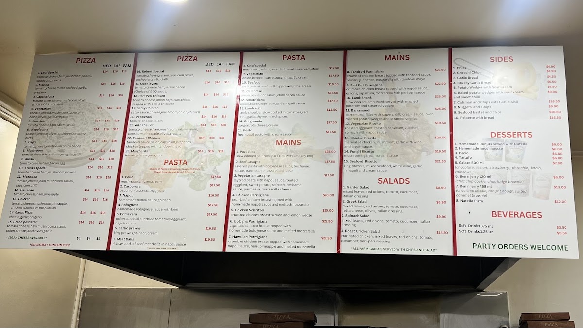 Menu Loui And Frankos Pizza & Pasta On Broadway-1