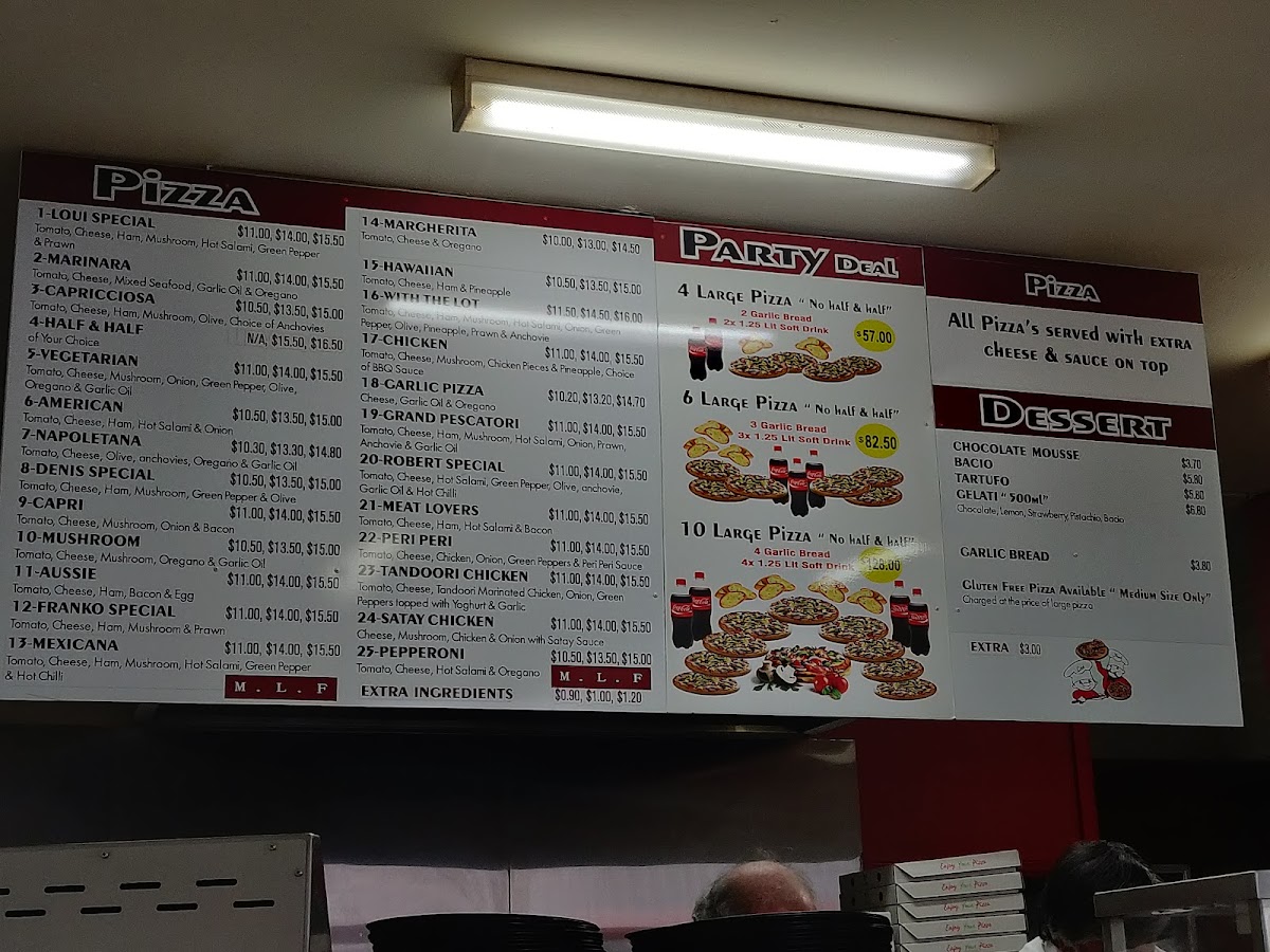 Menu Loui And Frankos Pizza & Pasta On Broadway-2
