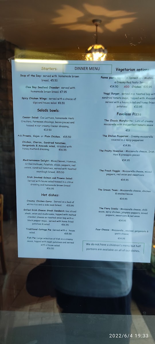 Menu Louisburgh 74 - Café Bistro-2