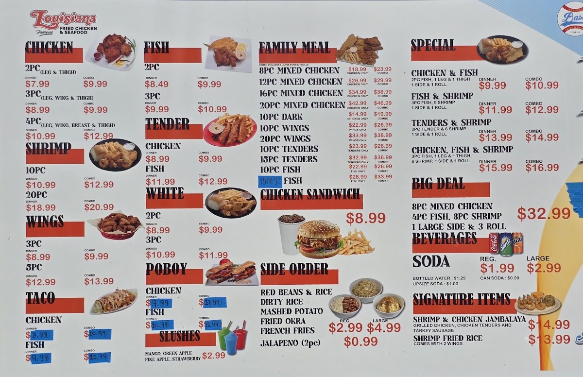 Menu Louisiana Fried Chicken-1