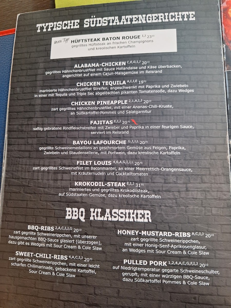 Menu Louisiana - Steakhaus & Südstaaten-Restaurant-10