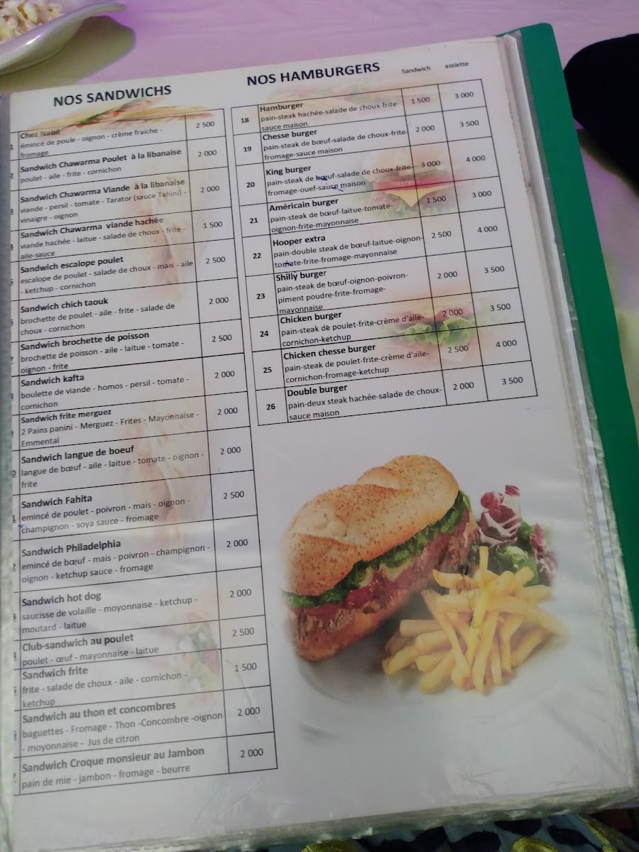 Menu Lounge Bar Chez Nabil-1